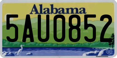 AL license plate 5AU0852