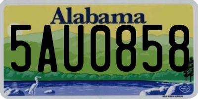 AL license plate 5AU0858