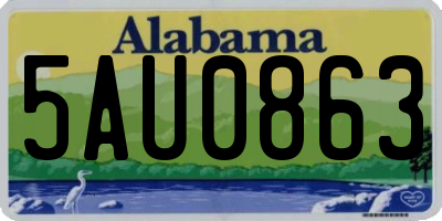 AL license plate 5AU0863