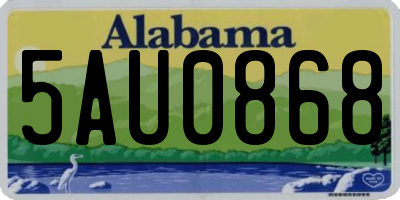 AL license plate 5AU0868