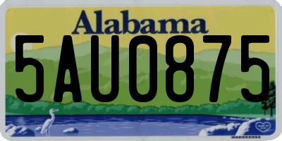 AL license plate 5AU0875