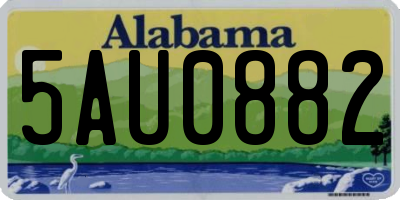AL license plate 5AU0882