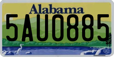 AL license plate 5AU0885