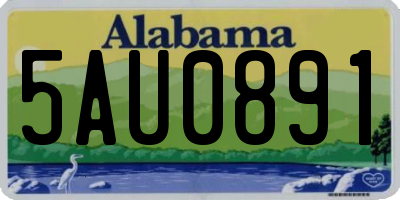 AL license plate 5AU0891