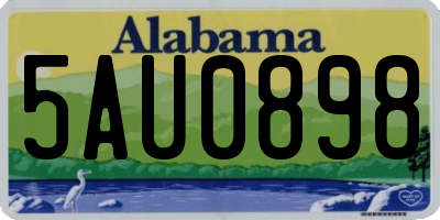 AL license plate 5AU0898