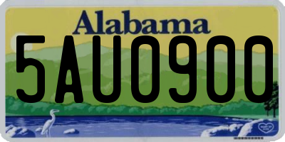 AL license plate 5AU0900