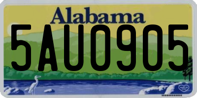 AL license plate 5AU0905