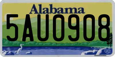 AL license plate 5AU0908