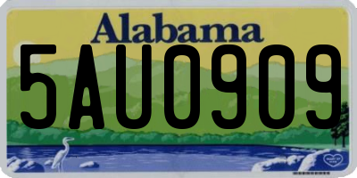 AL license plate 5AU0909