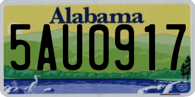 AL license plate 5AU0917