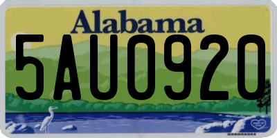 AL license plate 5AU0920
