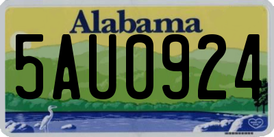 AL license plate 5AU0924