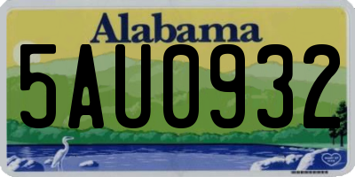 AL license plate 5AU0932