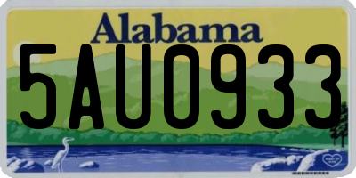 AL license plate 5AU0933