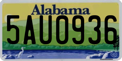 AL license plate 5AU0936