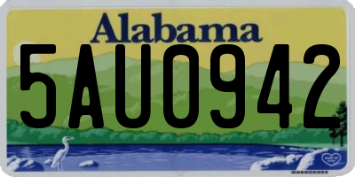 AL license plate 5AU0942