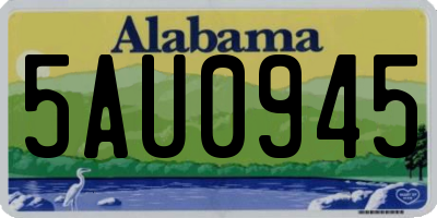 AL license plate 5AU0945