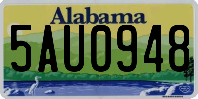 AL license plate 5AU0948