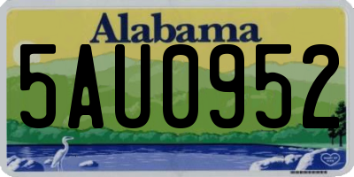 AL license plate 5AU0952