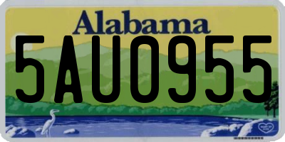 AL license plate 5AU0955