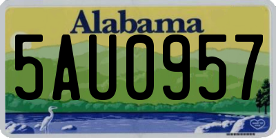 AL license plate 5AU0957