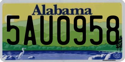 AL license plate 5AU0958