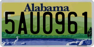 AL license plate 5AU0961
