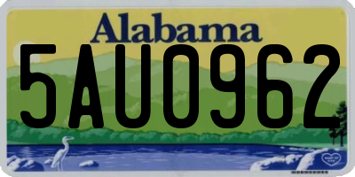 AL license plate 5AU0962