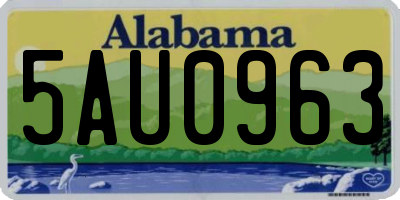 AL license plate 5AU0963