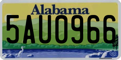 AL license plate 5AU0966