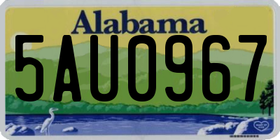 AL license plate 5AU0967