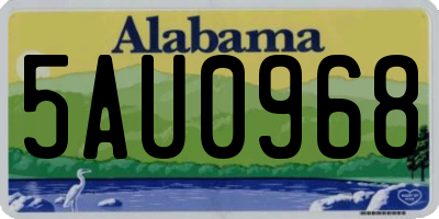 AL license plate 5AU0968