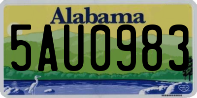 AL license plate 5AU0983