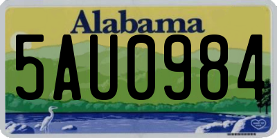 AL license plate 5AU0984