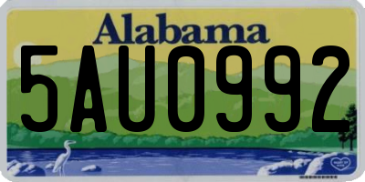 AL license plate 5AU0992