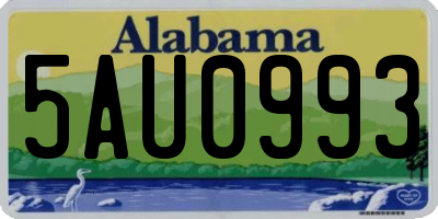 AL license plate 5AU0993