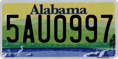 AL license plate 5AU0997
