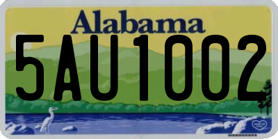 AL license plate 5AU1002