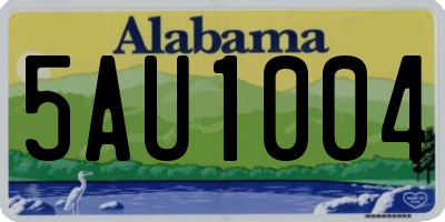 AL license plate 5AU1004
