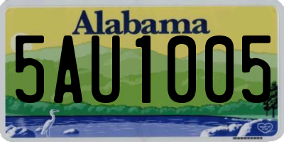 AL license plate 5AU1005