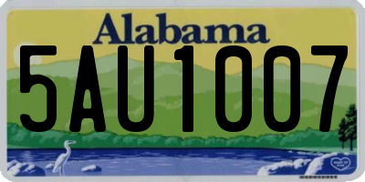AL license plate 5AU1007