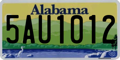 AL license plate 5AU1012
