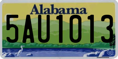 AL license plate 5AU1013