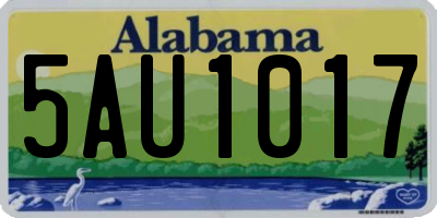 AL license plate 5AU1017