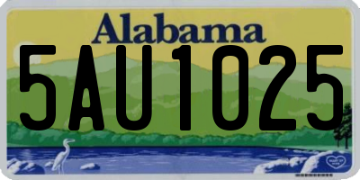 AL license plate 5AU1025