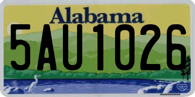 AL license plate 5AU1026