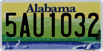 AL license plate 5AU1032