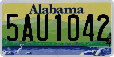 AL license plate 5AU1042