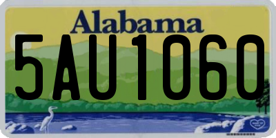 AL license plate 5AU1060