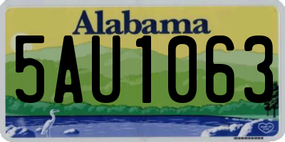 AL license plate 5AU1063